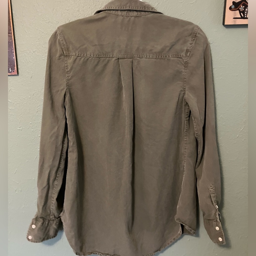Army Green Button-Up - Picture 6 of 7